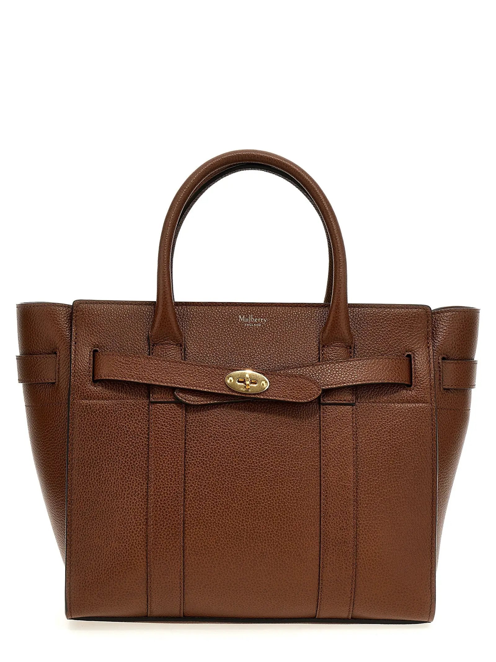 Mulberry Brown Bovine Leather Tote Bag