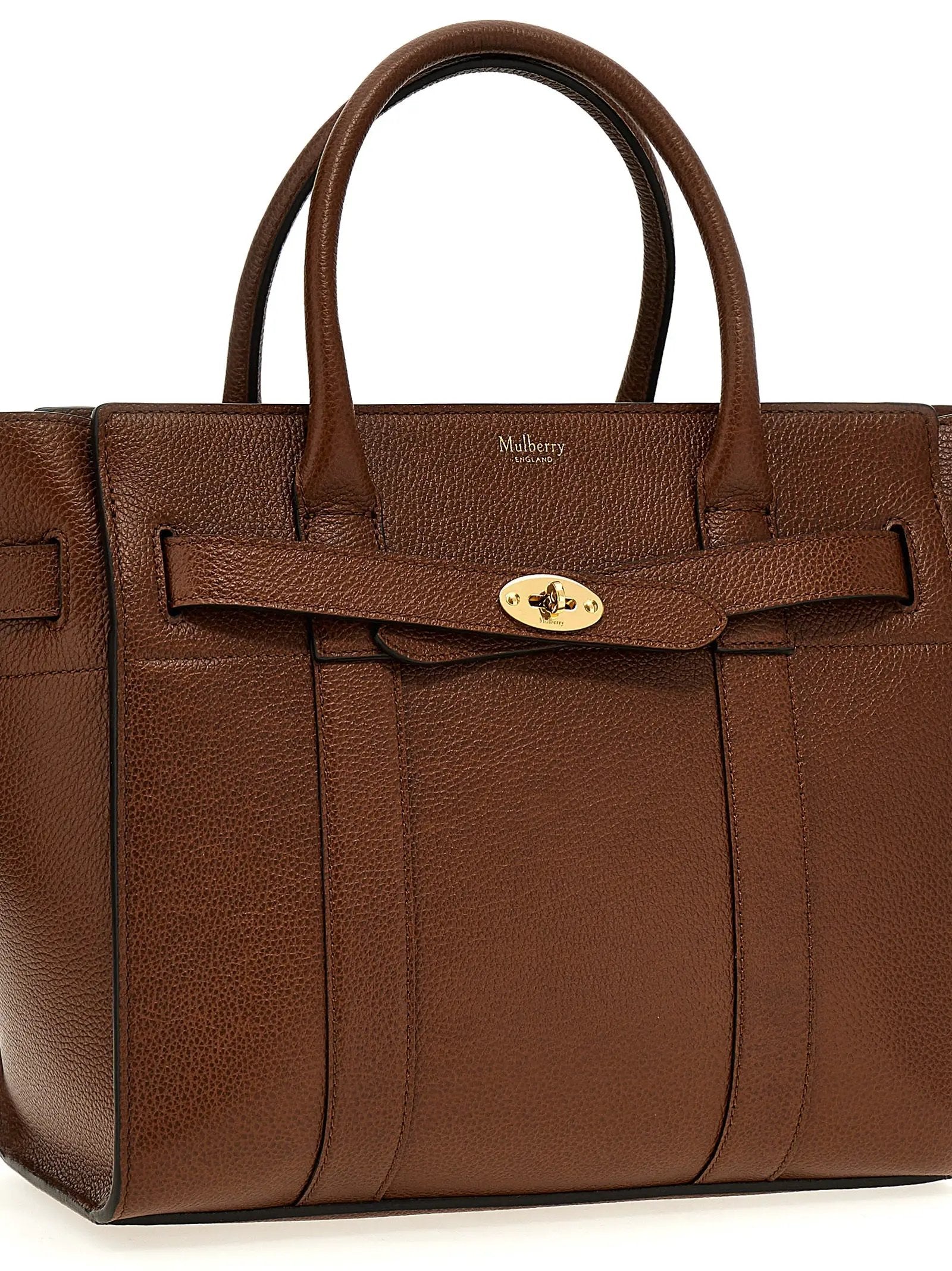 Mulberry Brown Bovine Leather Tote Bag
