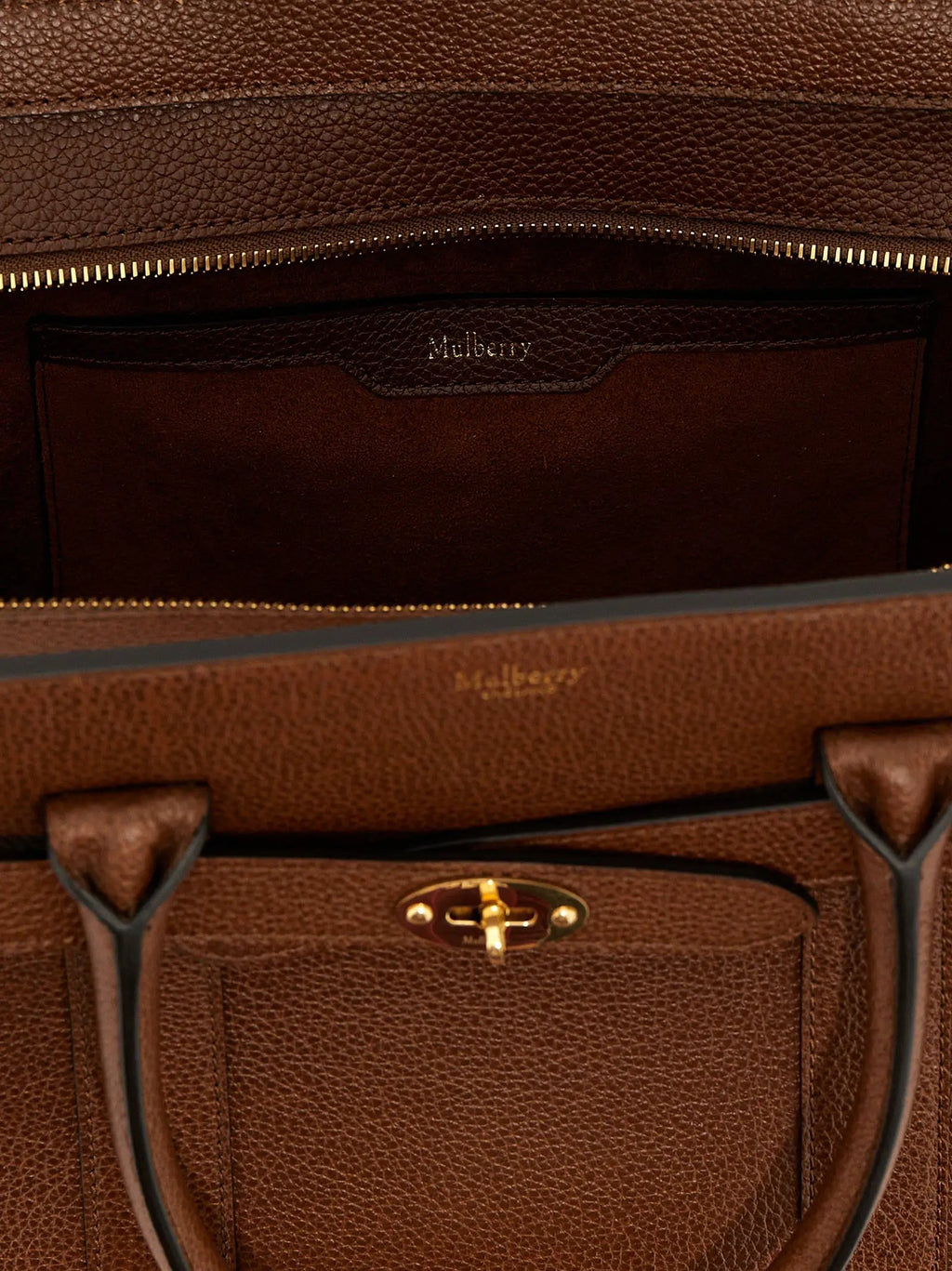 Sac cabas Mulberry en cuir de vachette marron