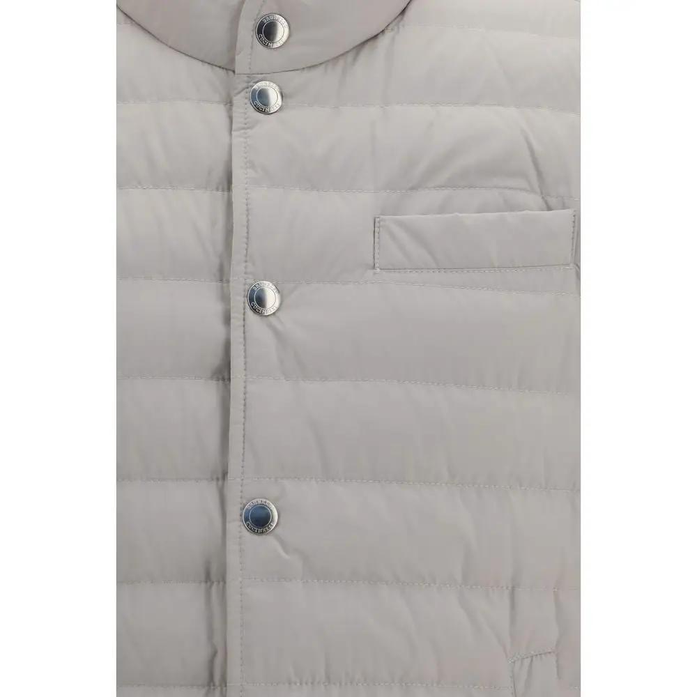 Brunello Cucinelli White Polyester Sleeveless Jacket