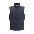 Brunello Cucinelli Blue Polyester Sleeveless Jacket
