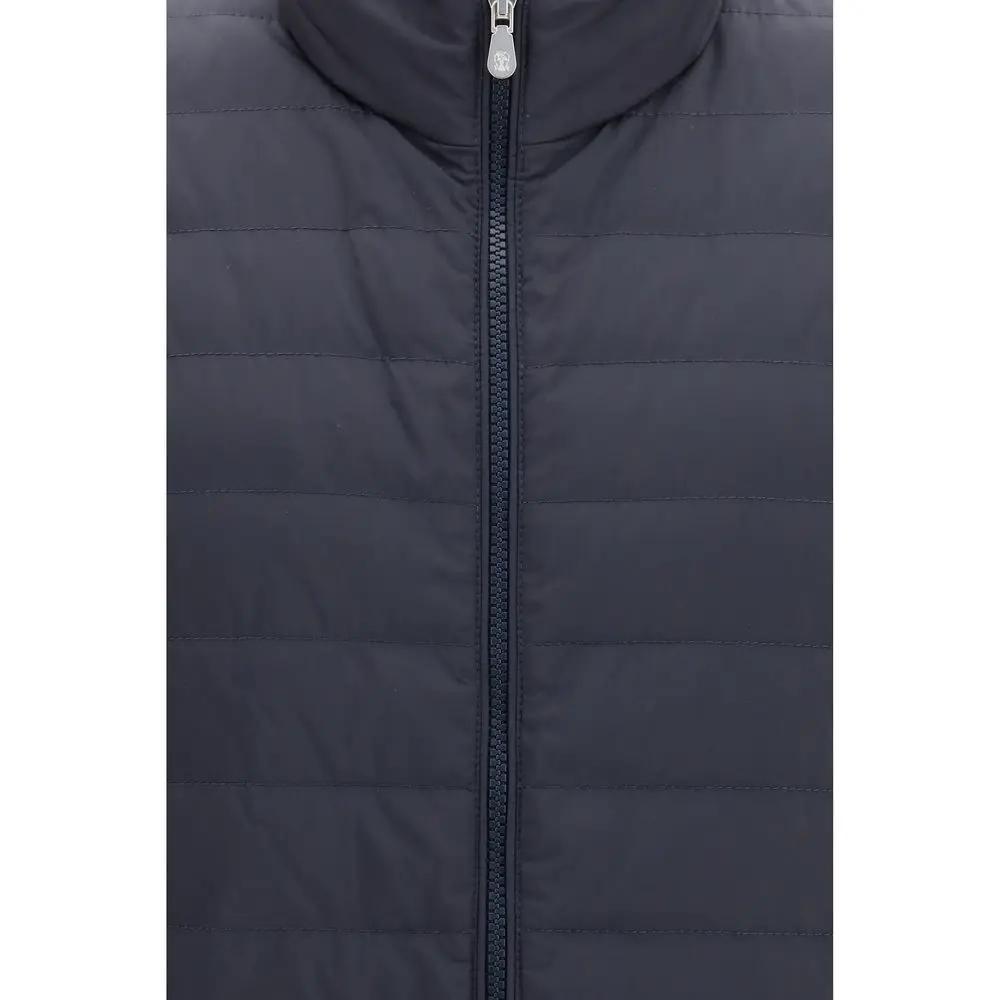 Brunello Cucinelli Blue Polyester Sleeveless Jacket