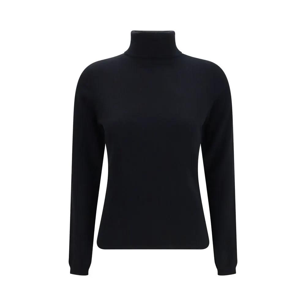 Allude Black Cashmere Turtleneck