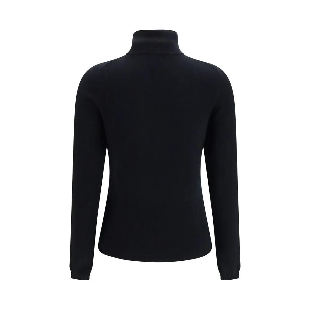 Allude Black Cashmere Turtleneck