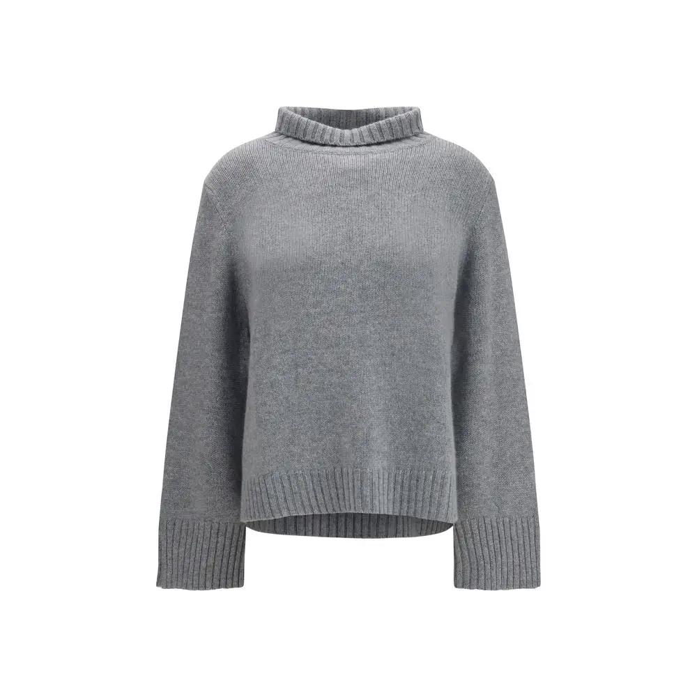 Allude Gray Cashmere Turtleneck