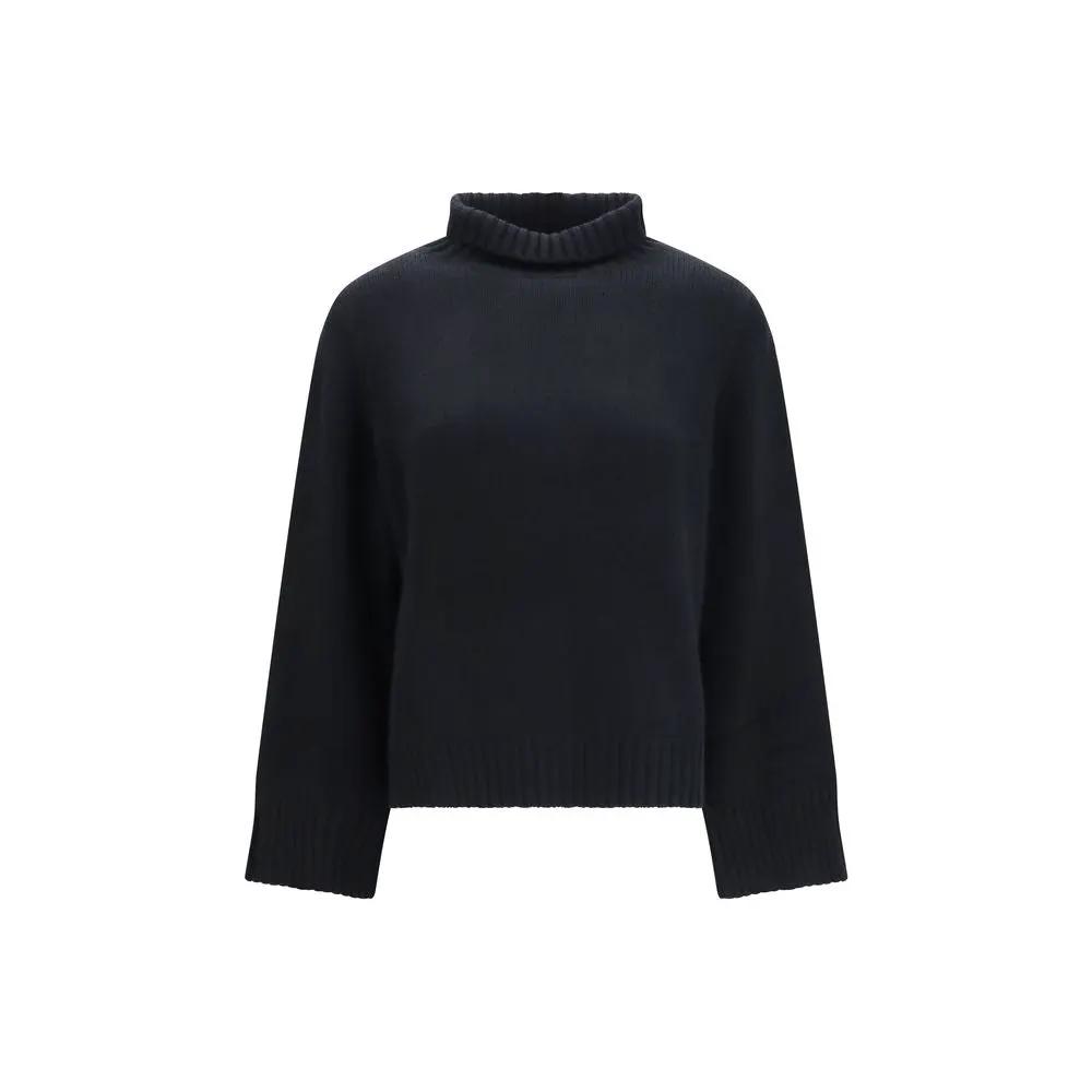 Allude Black Cashmere Turtleneck