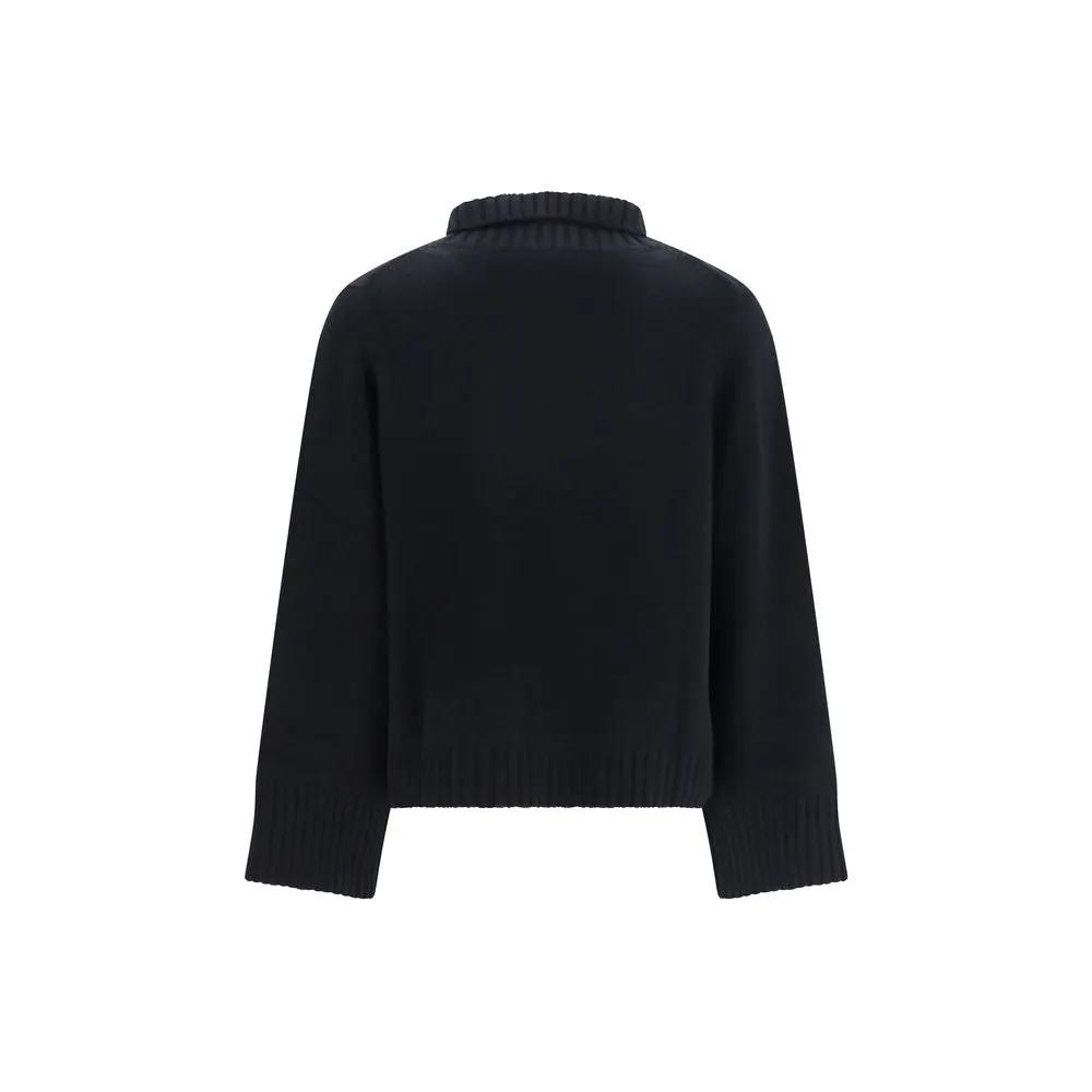 Allude Black Cashmere Turtleneck