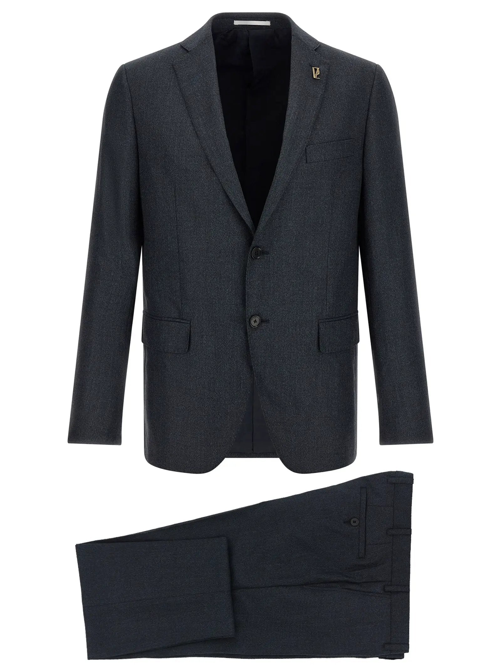 Pal Zileri Gray Polyester Two-Piece Suit
