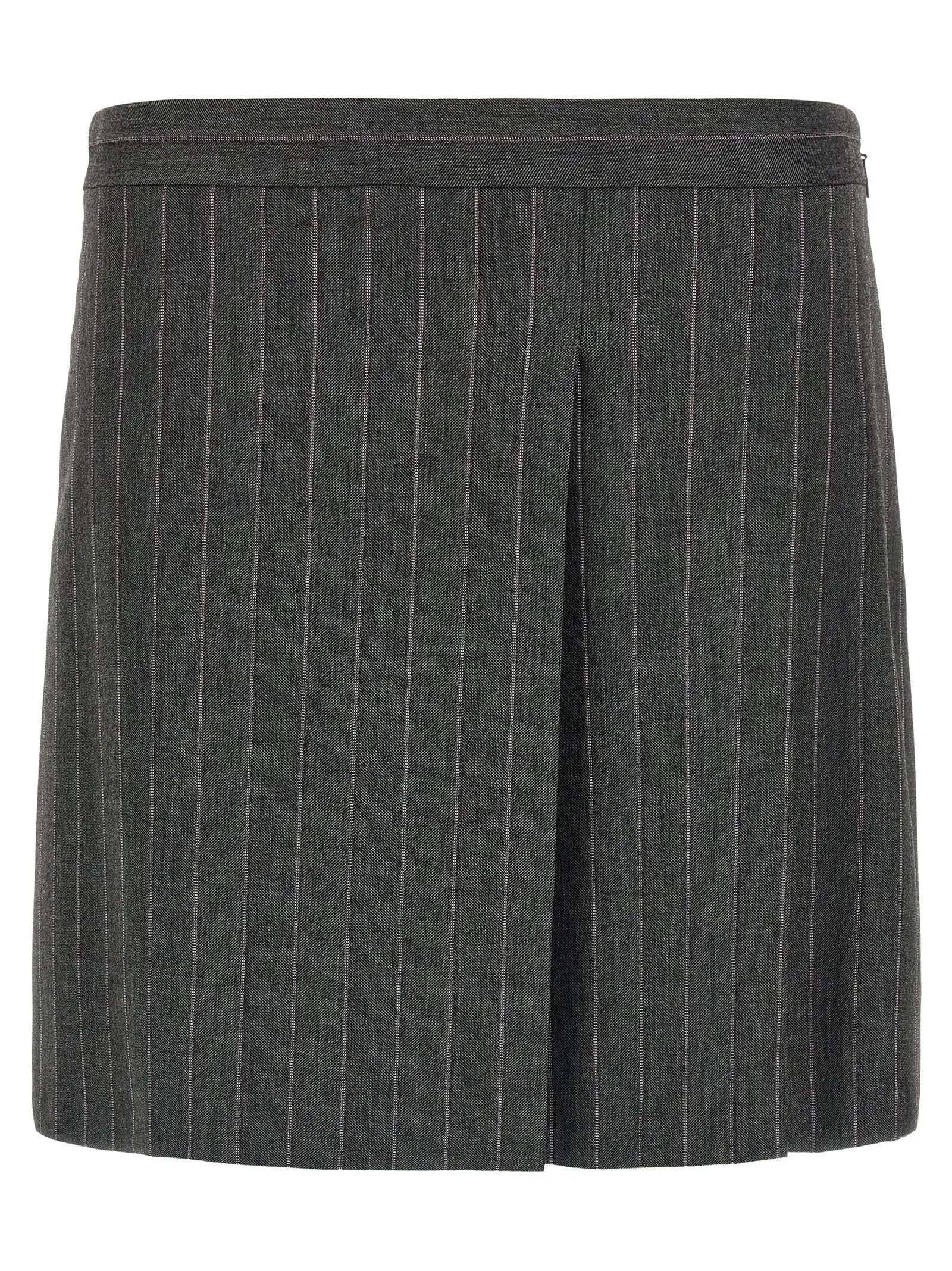 PINKO Gray Polyester Long Skirt