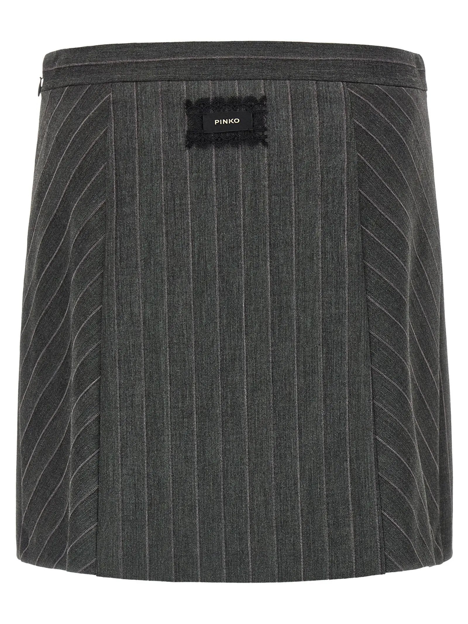 PINKO Gray Polyester Long Skirt