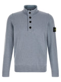 Stone Island Blue Virgin Wool Cardigan