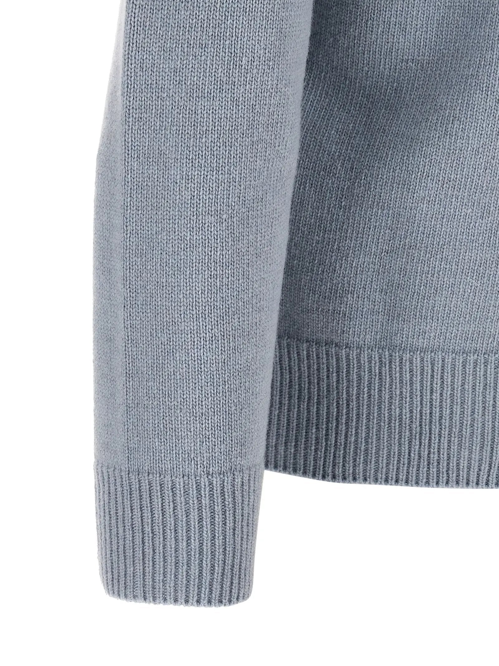 Stone Island Blue Virgin Wool Cardigan