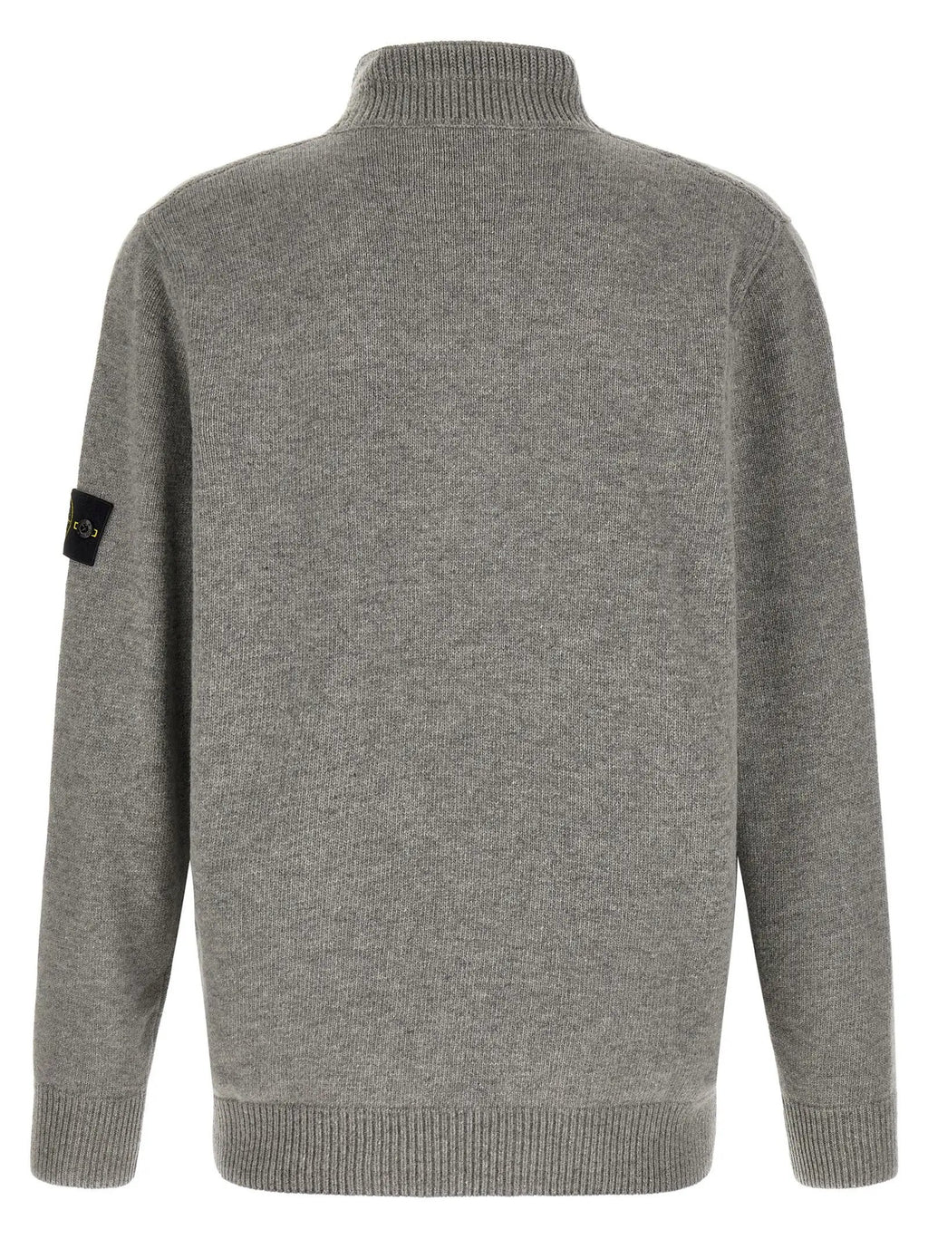 Stone Island Gray Virgin Wool Cardigan