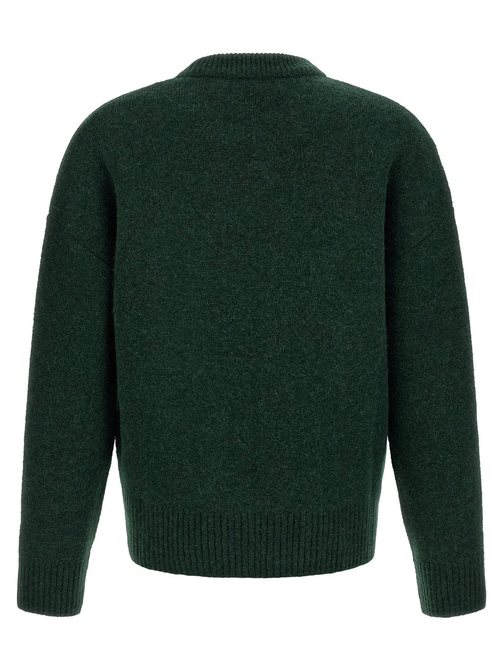 Ami Paris Bicolor Alpaca Leather Cardigan