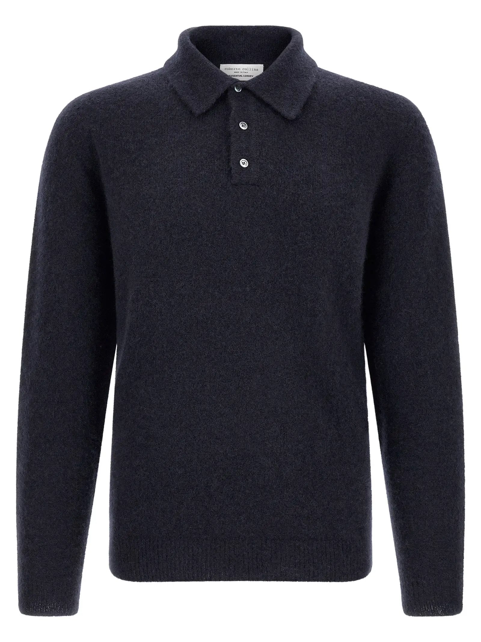 Roberto Collina Blue Cashmere Polo Shirt