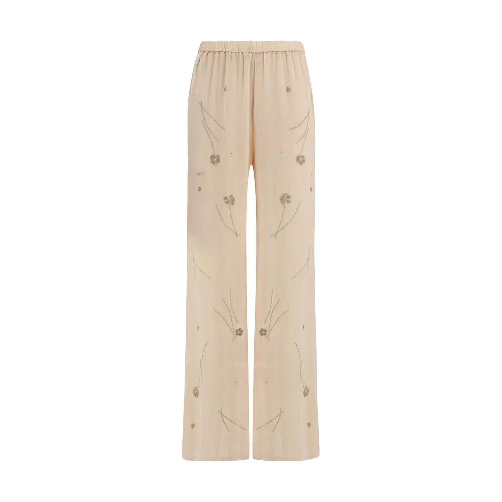 Forte_Forte Multicolor Viscose Flared Pants