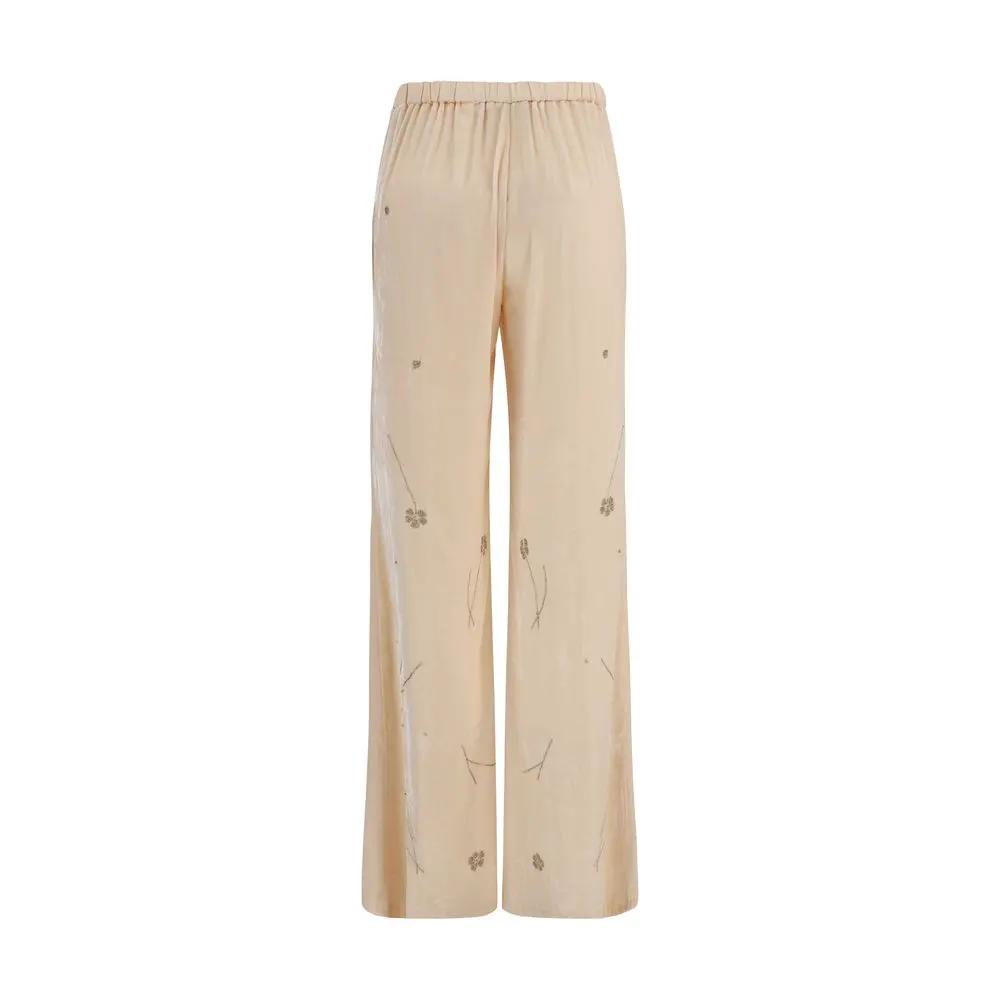 Forte_Forte Multicolor Viscose Flared Pants