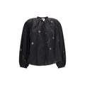 Forte_Forte Black Cotton Pattern Shirt