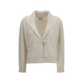 Forte_Forte White Wool Oves Aries Cardigan
