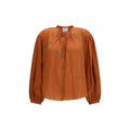 Forte_Forte Orange Cotton Pattern Shirt