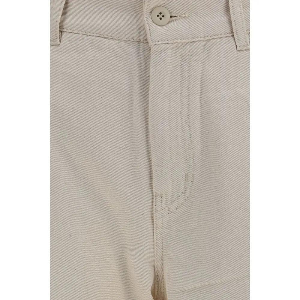 Max Mara White Cotton Casual Pants
