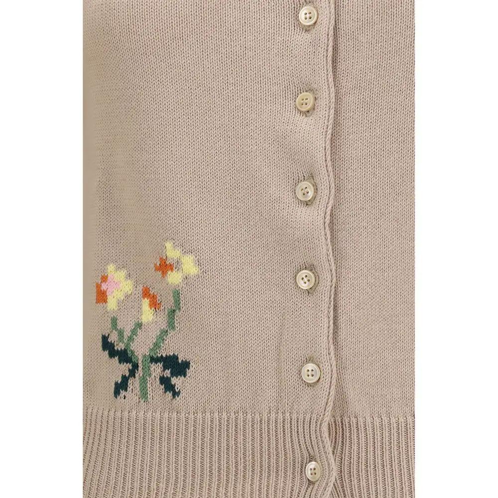 Max Mara Beige Cotton Cardigan