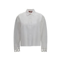 Max Mara White Cotton Dress Shirt