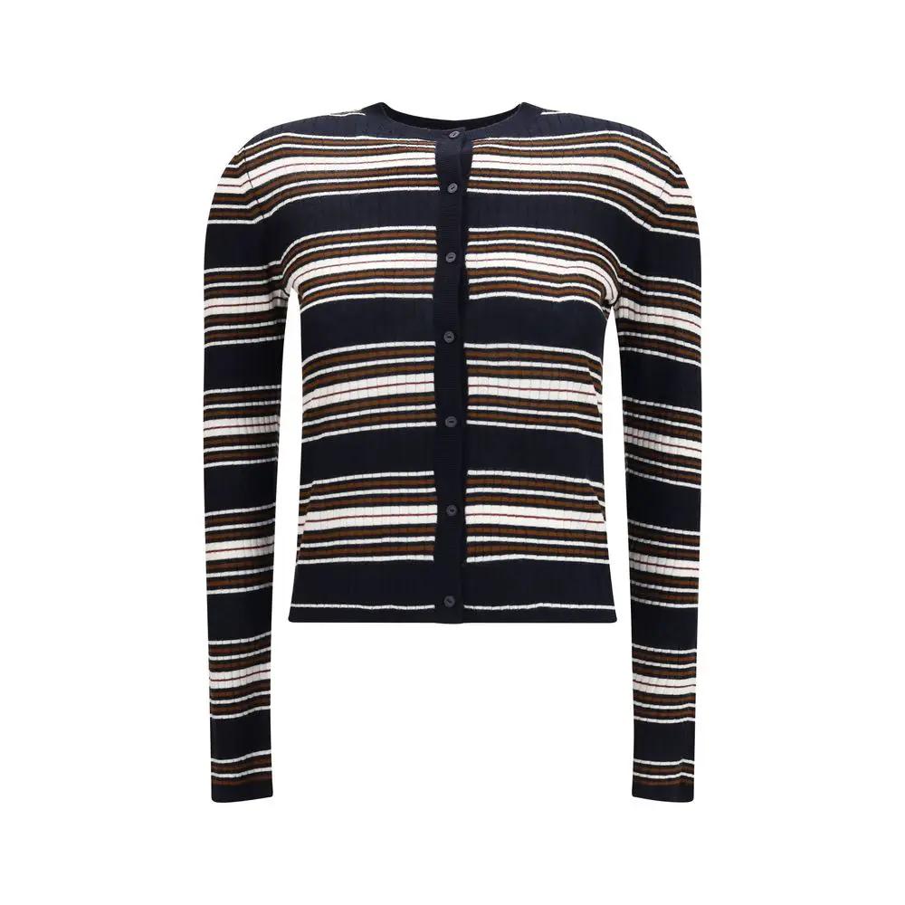 Max Mara Blue Silk Cardigan