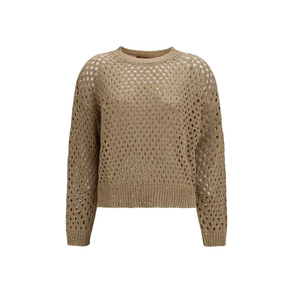 Max Mara Beige Cotton Sweatshirt