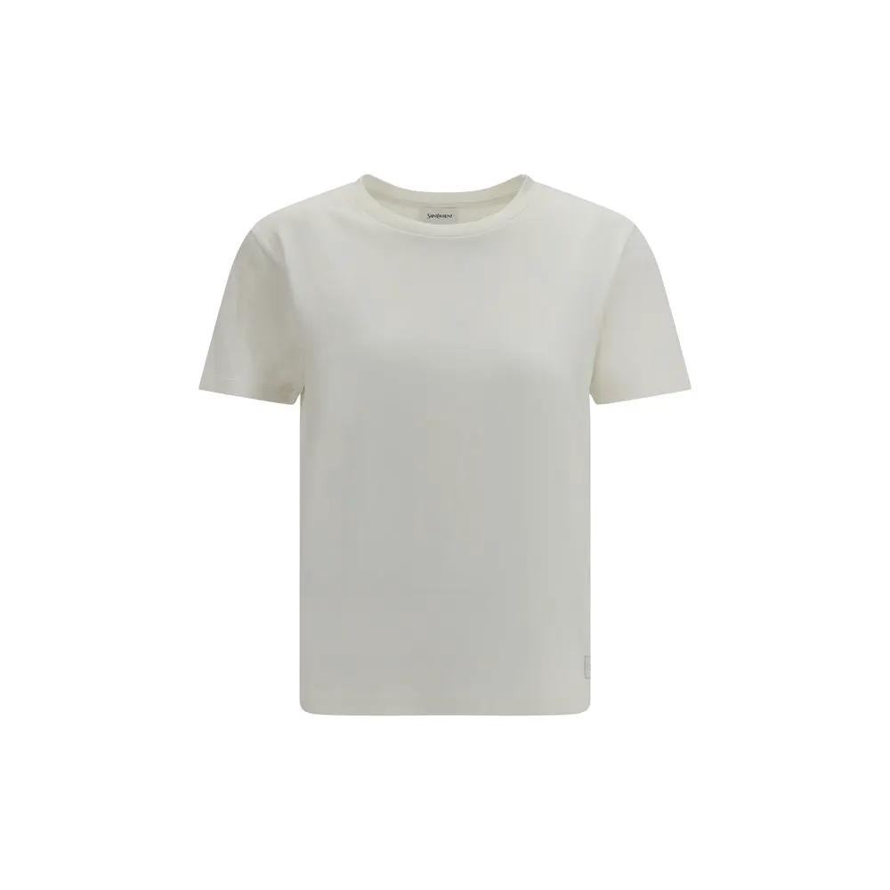 Saint Laurent White Cotton T-Shirt