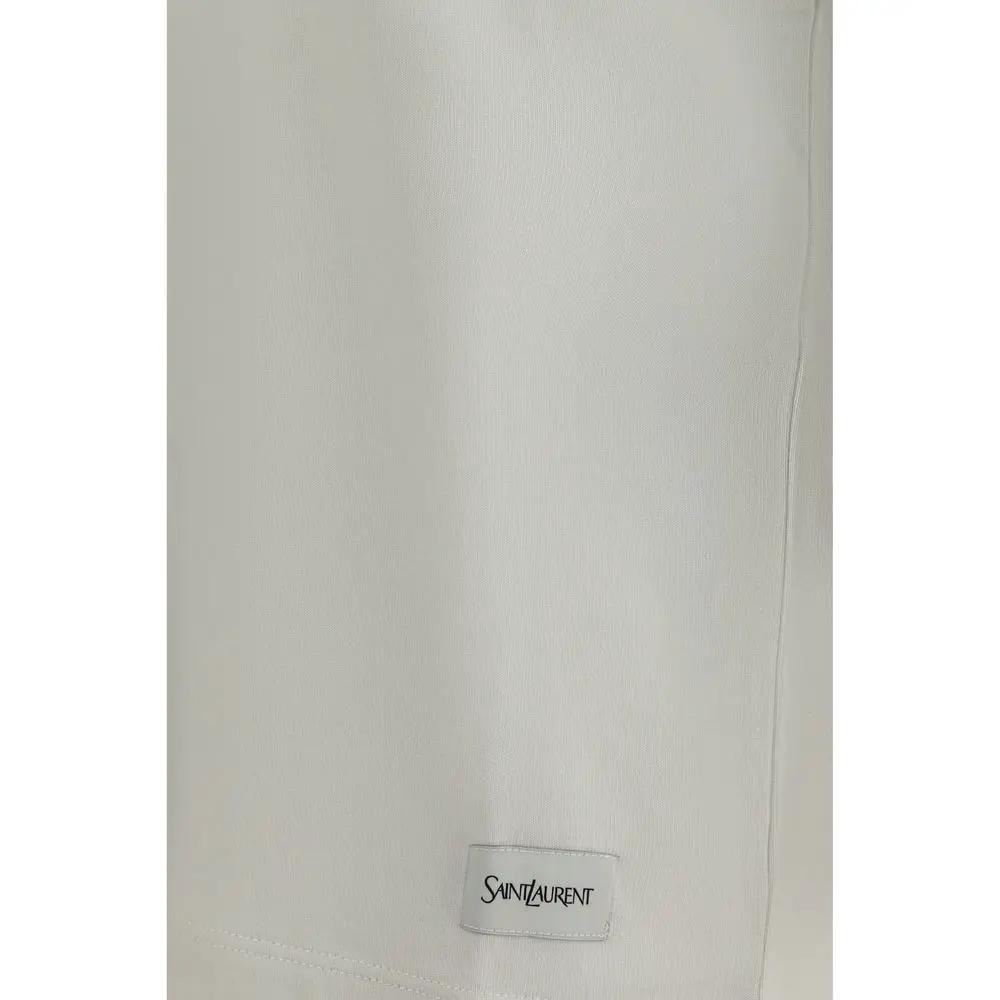 Saint Laurent White Cotton T-Shirt