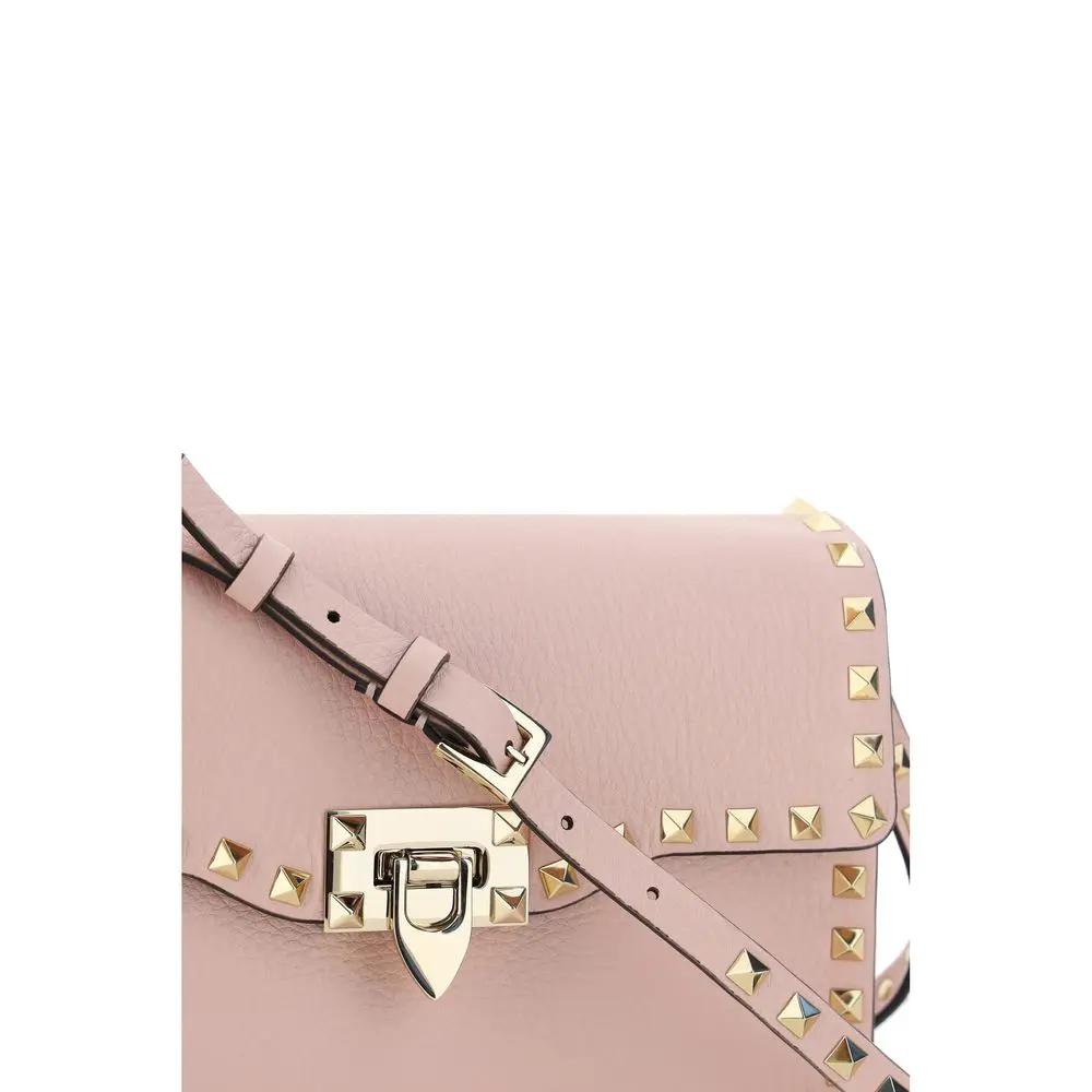 Valentino Garavani Pink Calf Leather Bos Taurus Shoulder Bag