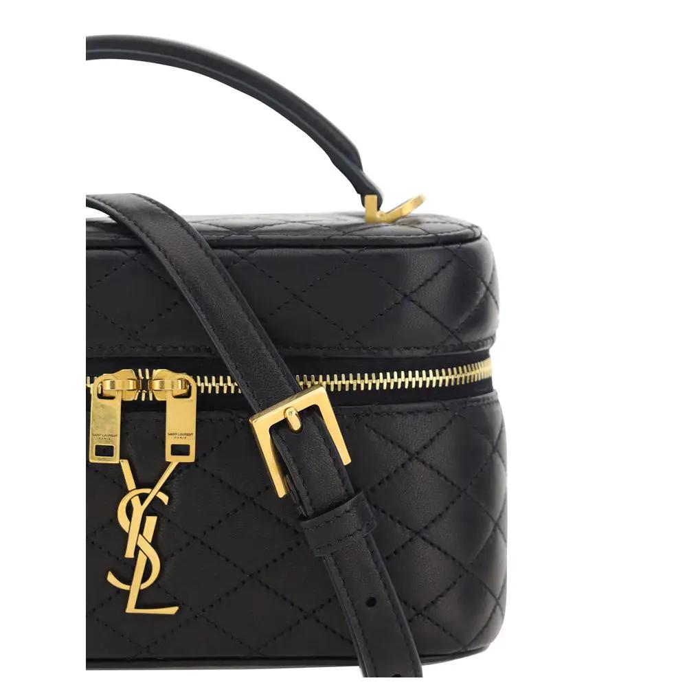 Saint Laurent Black Lamb Ovis Aries Aries Shoulder Bag