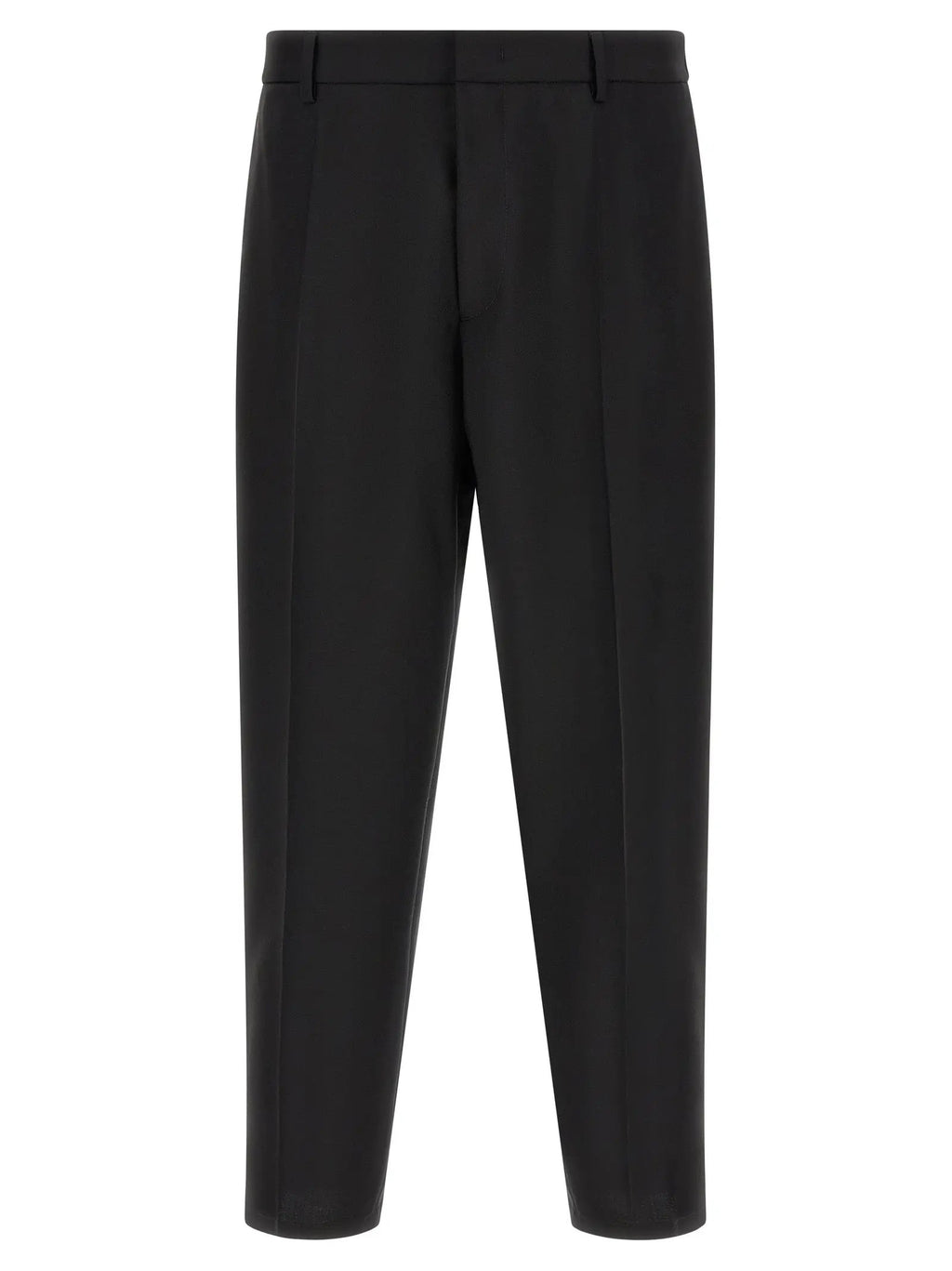 Jil Sander Black Virgin Wool Cropped Pants