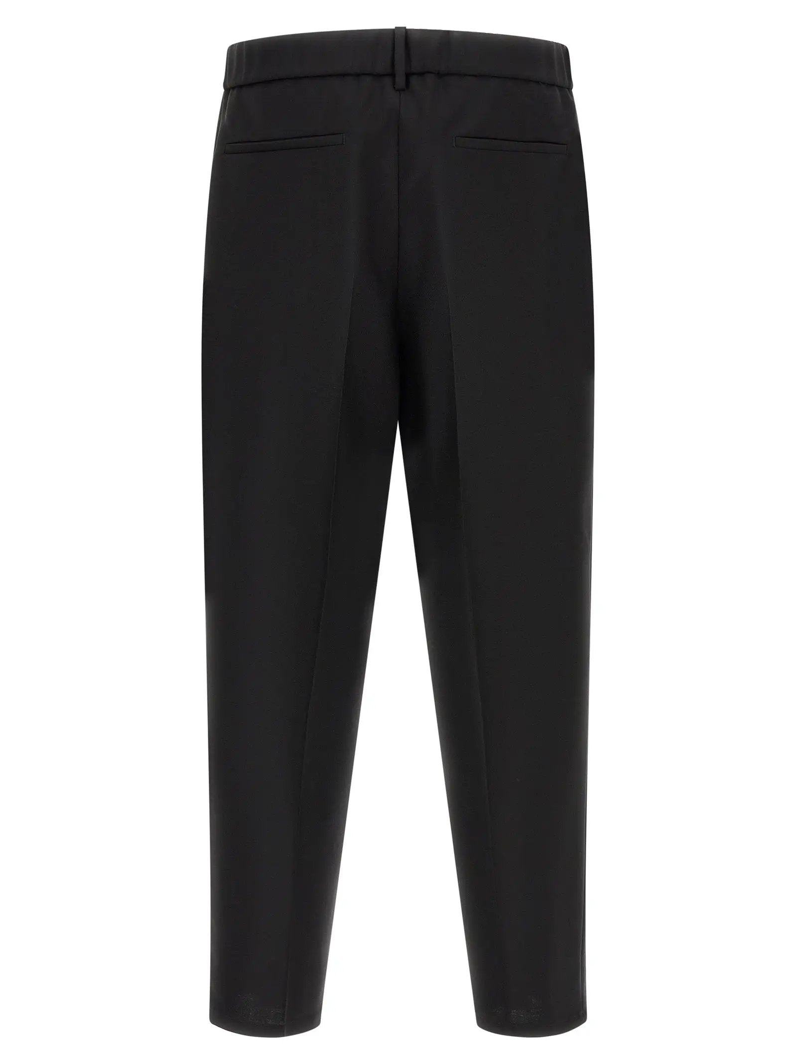 Jil Sander Black Virgin Wool Cropped Pants