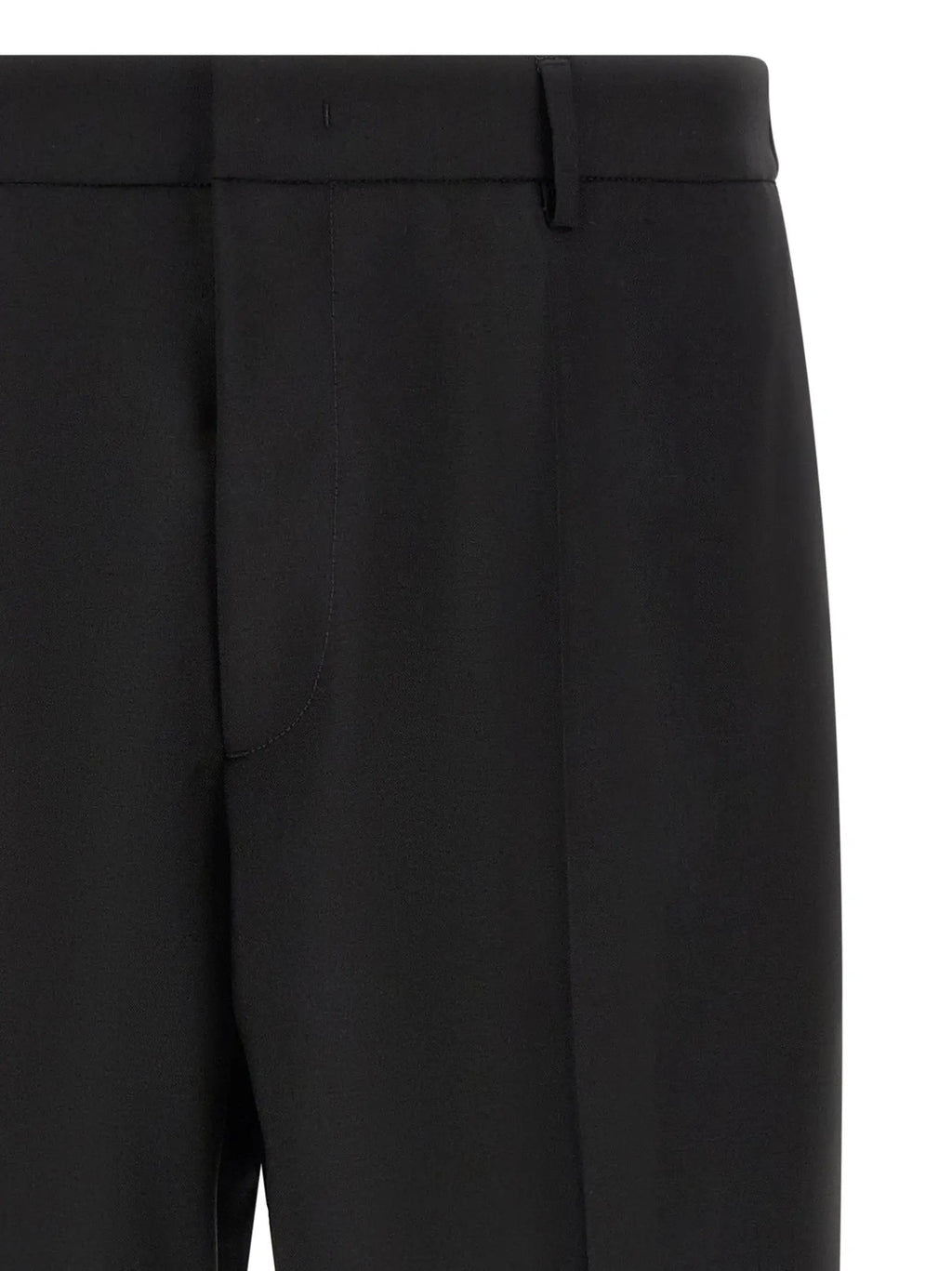 Jil Sander Black Virgin Wool Cropped Pants