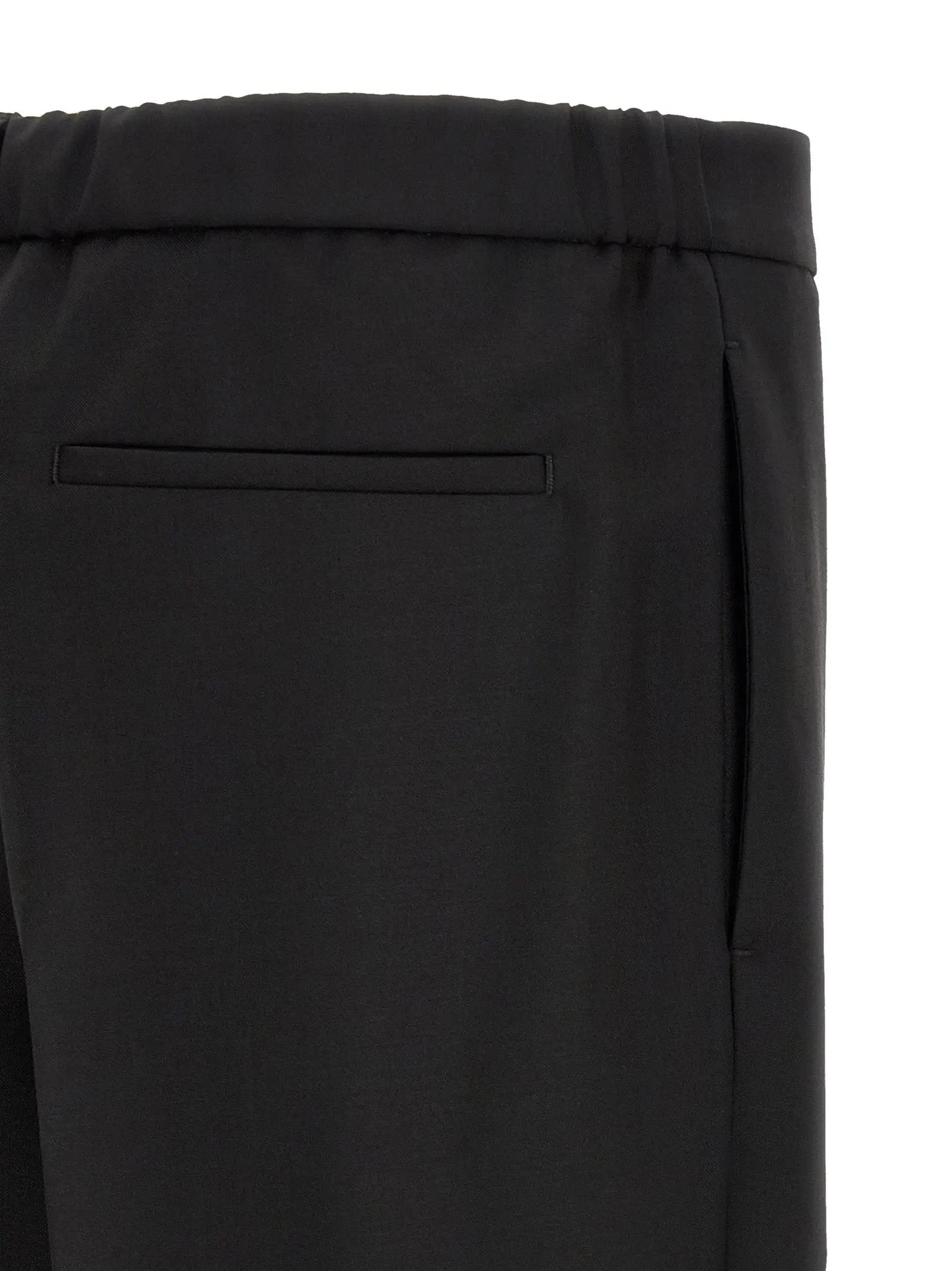 Jil Sander Black Virgin Wool Cropped Pants