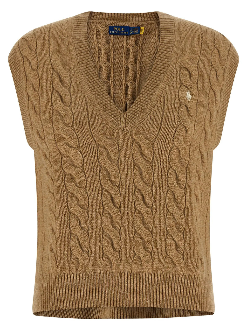 Polo Ralph Lauren Beige Wool Sleeveless Jacket
