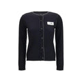 MM6 Black Wool Oves Aries Cardigan