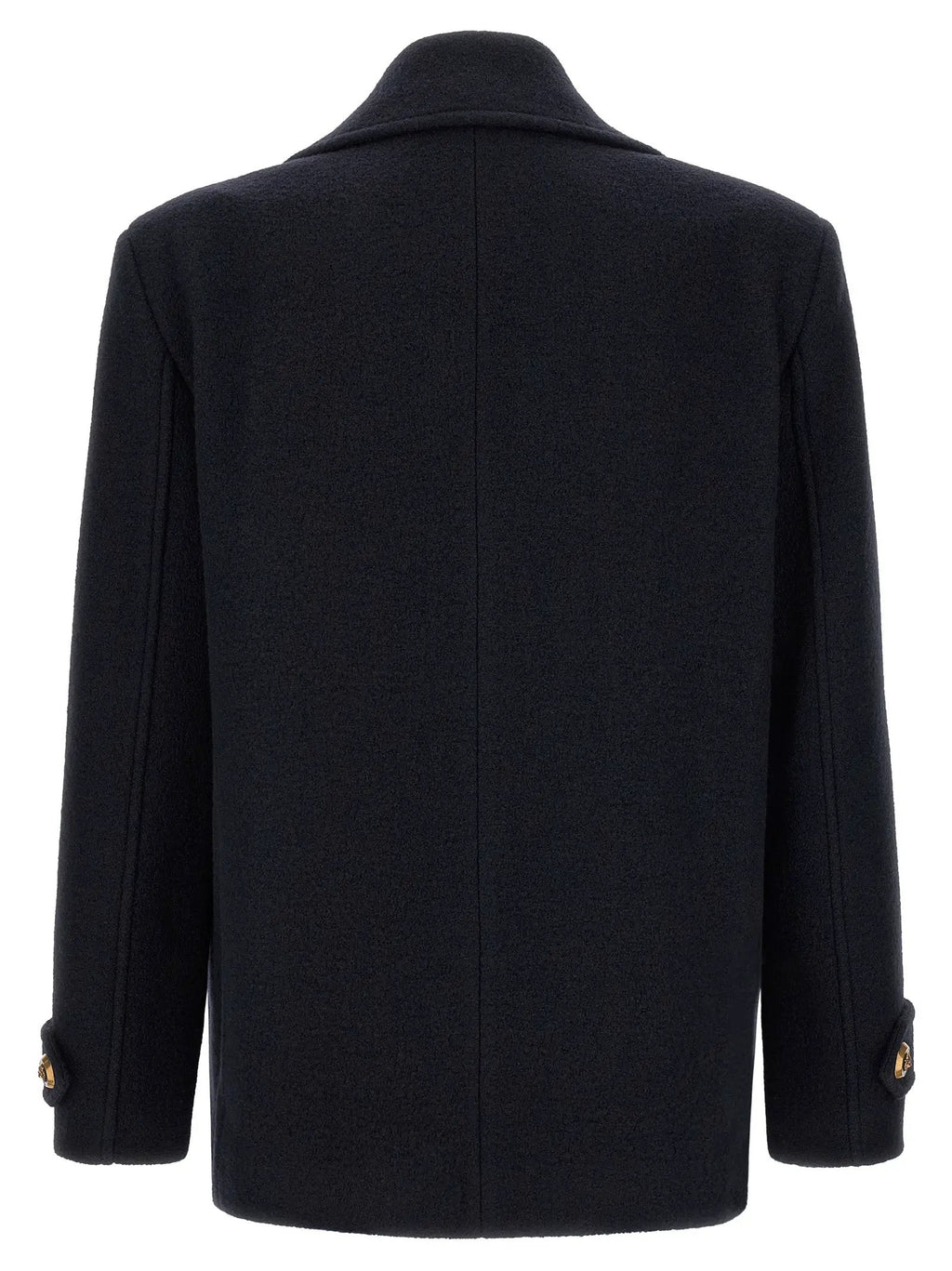 Balmain Blue Virgin Wool Coat