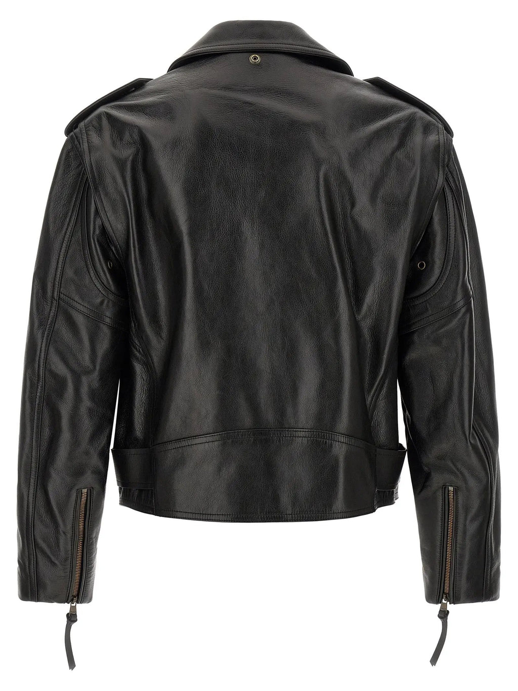 Balmain Black Calfskin Leather Jacket