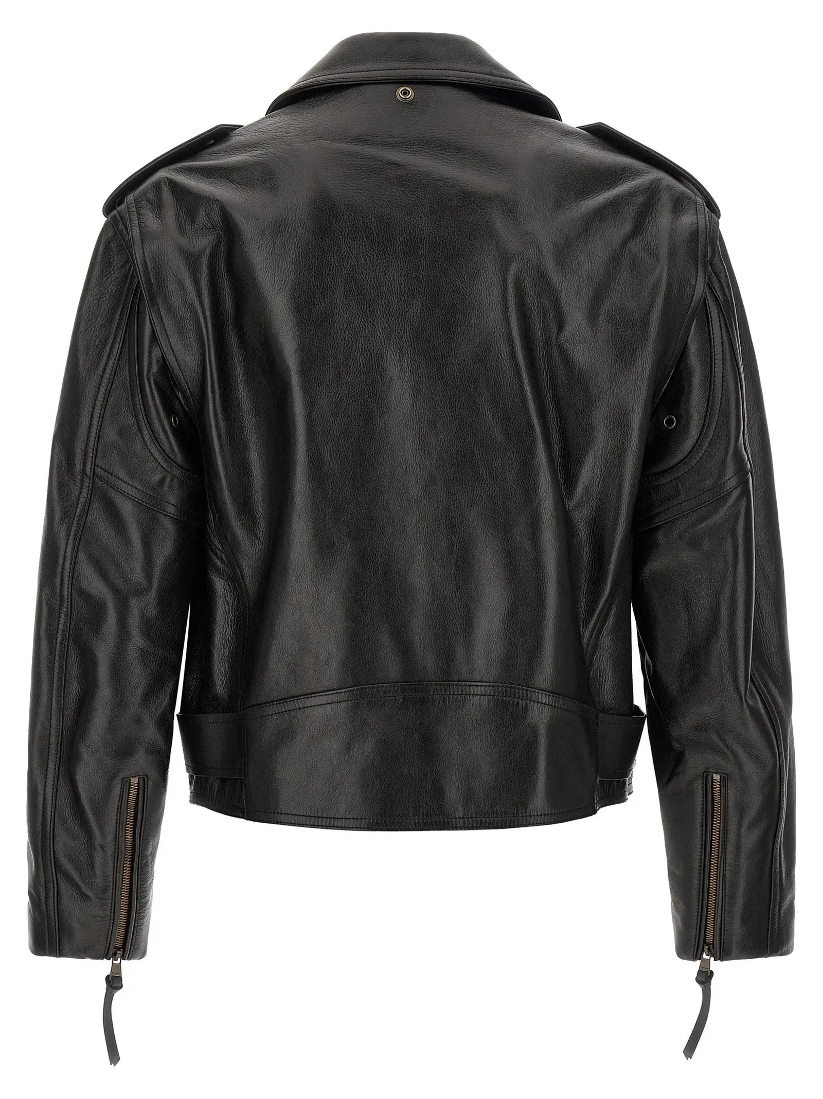 Balmain Black Calfskin Leather Jacket