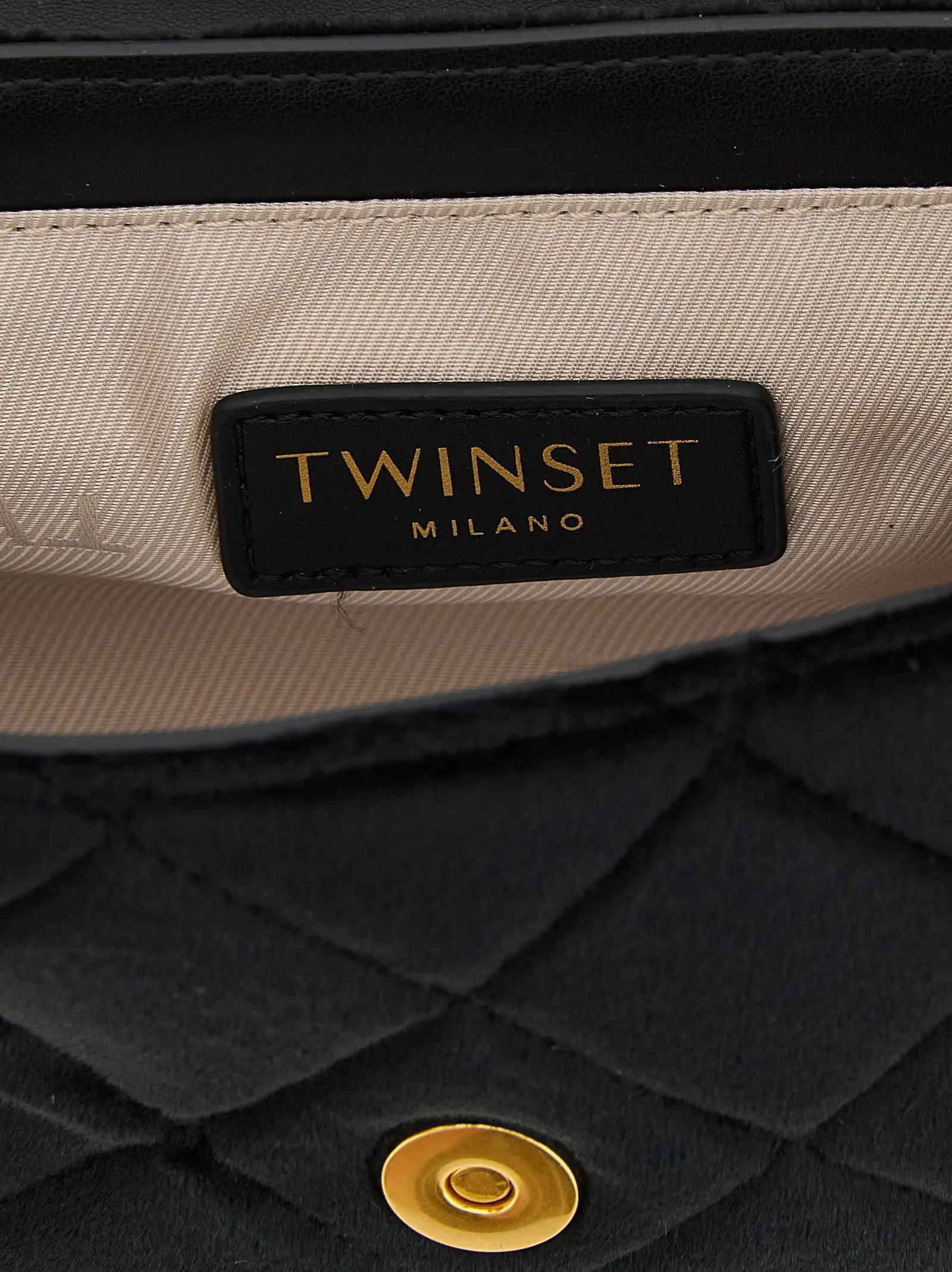 Twinset Black Polyester Crossbody Bag