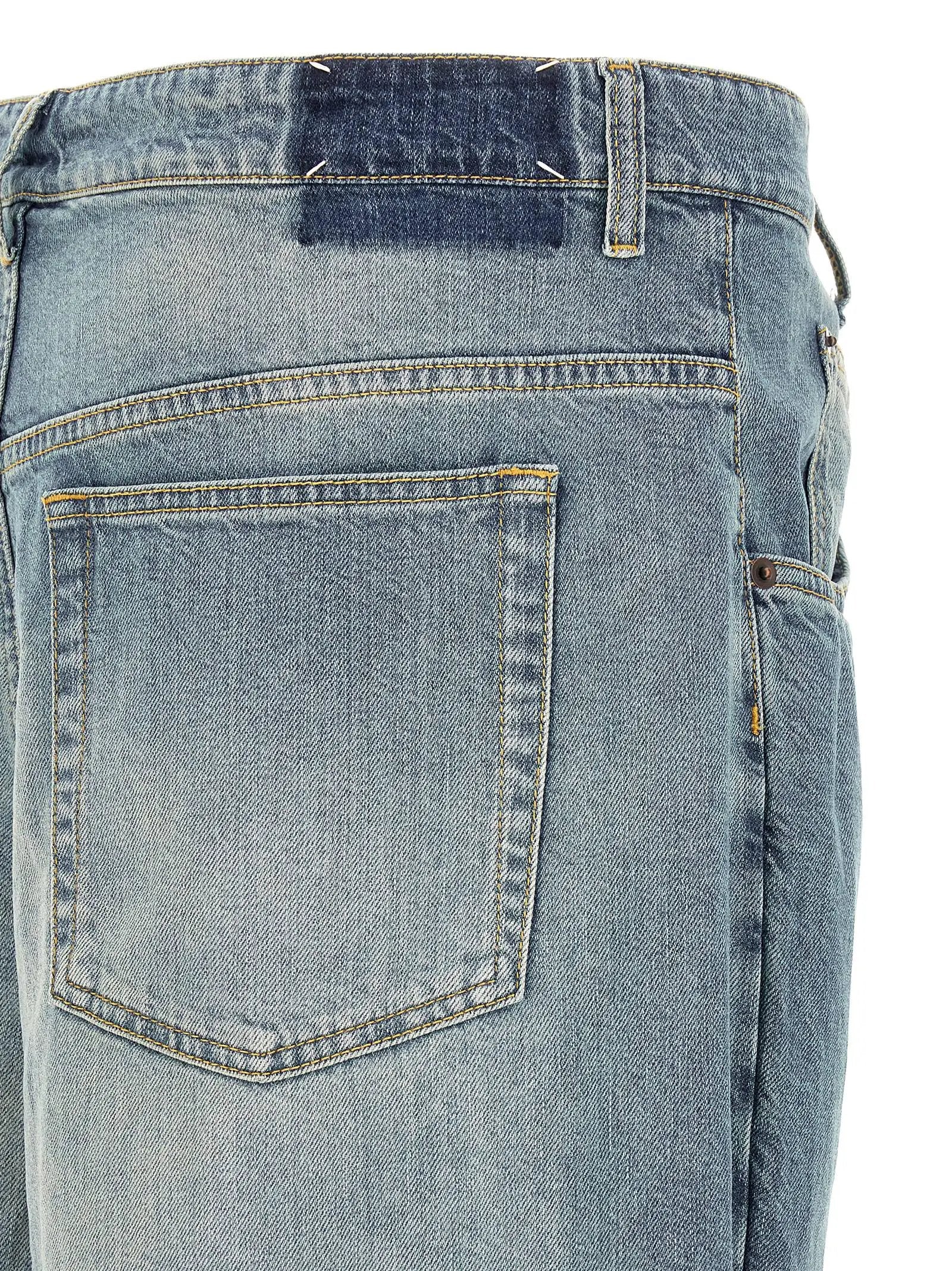 Maison Margiela Blue Cotton Jeans Denim