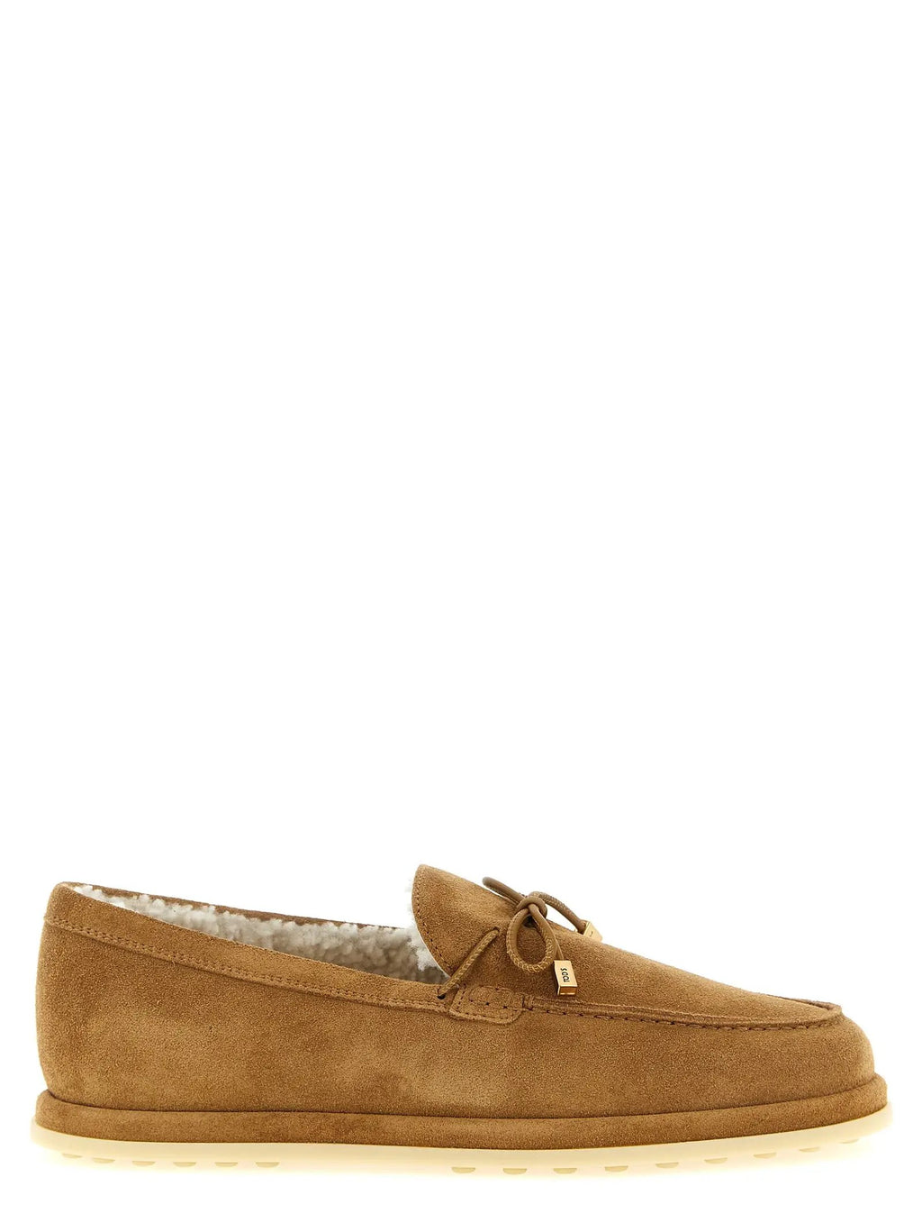 Tod's Beige Calfskin Slip-On Loafers