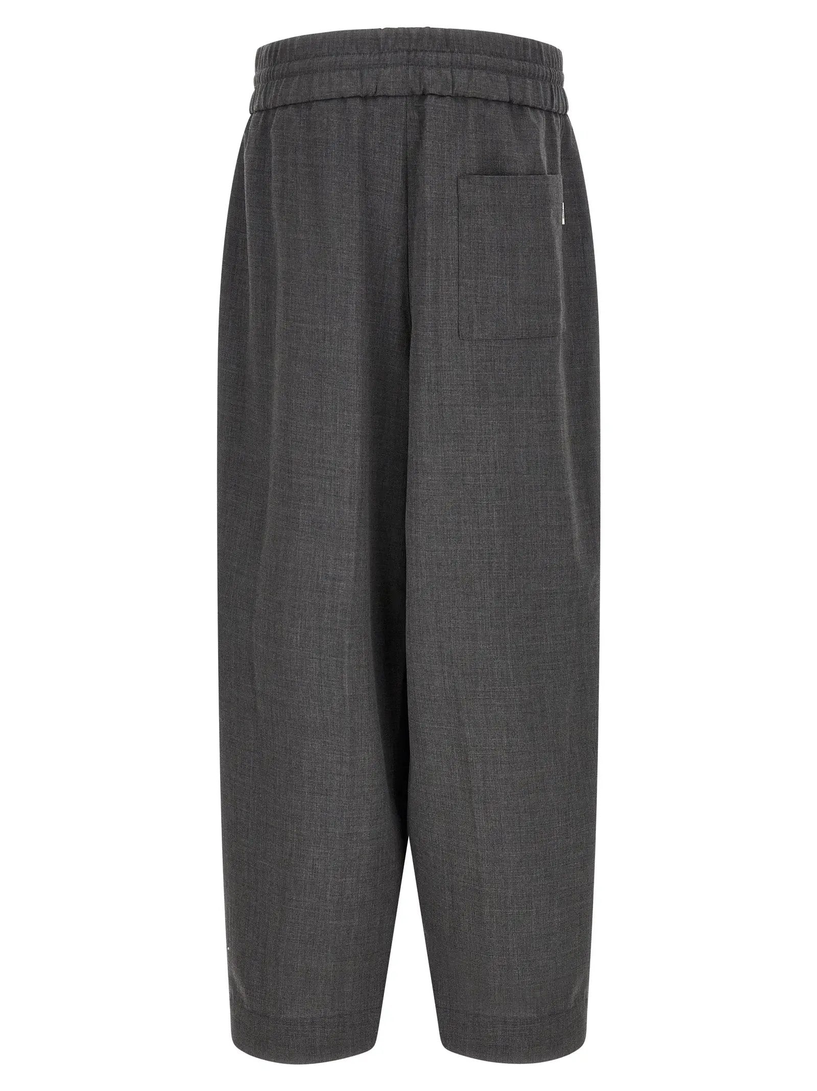 Ami Paris Gray Virgin Wool Casual Pants