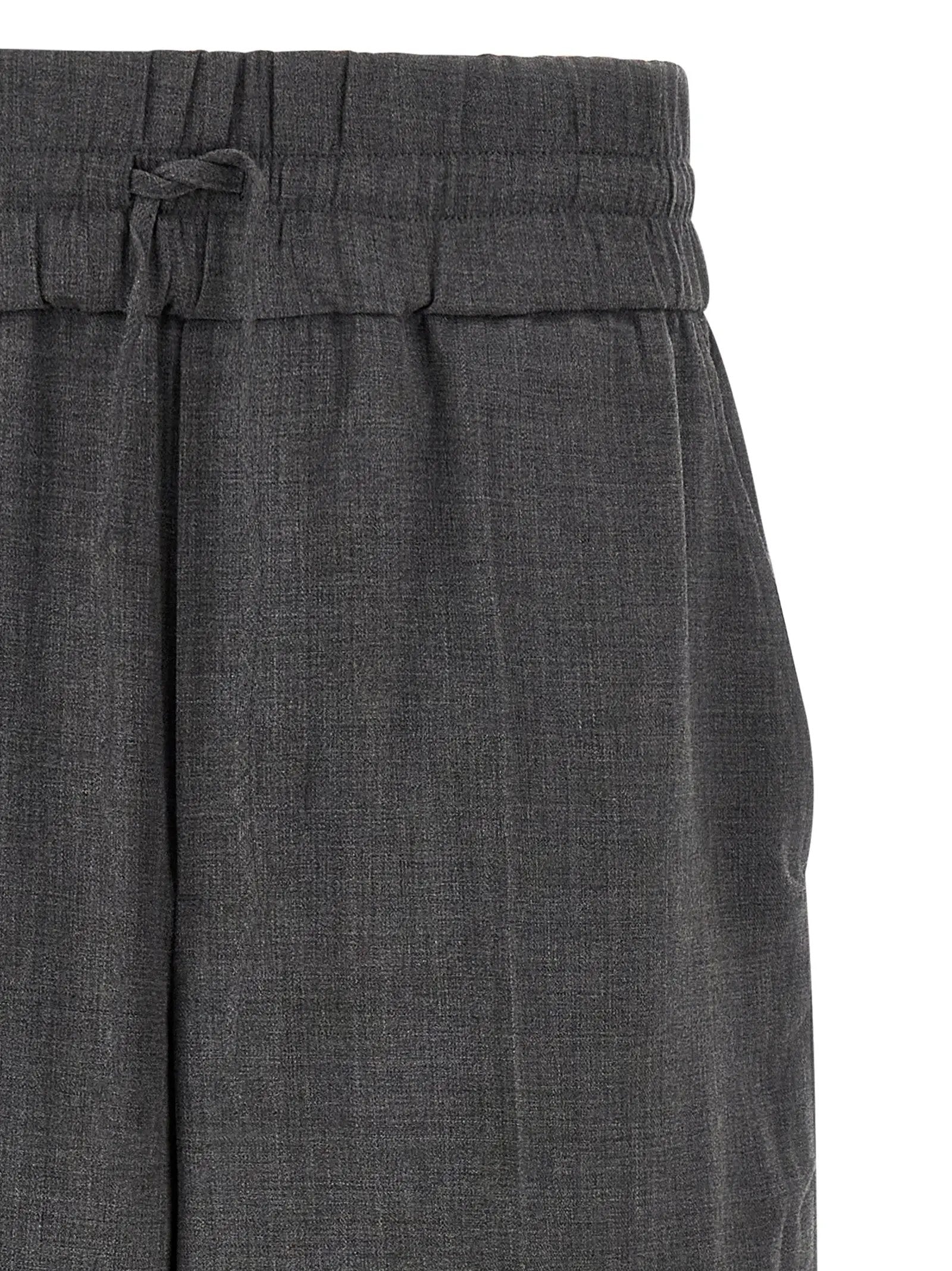 Ami Paris Gray Virgin Wool Casual Pants