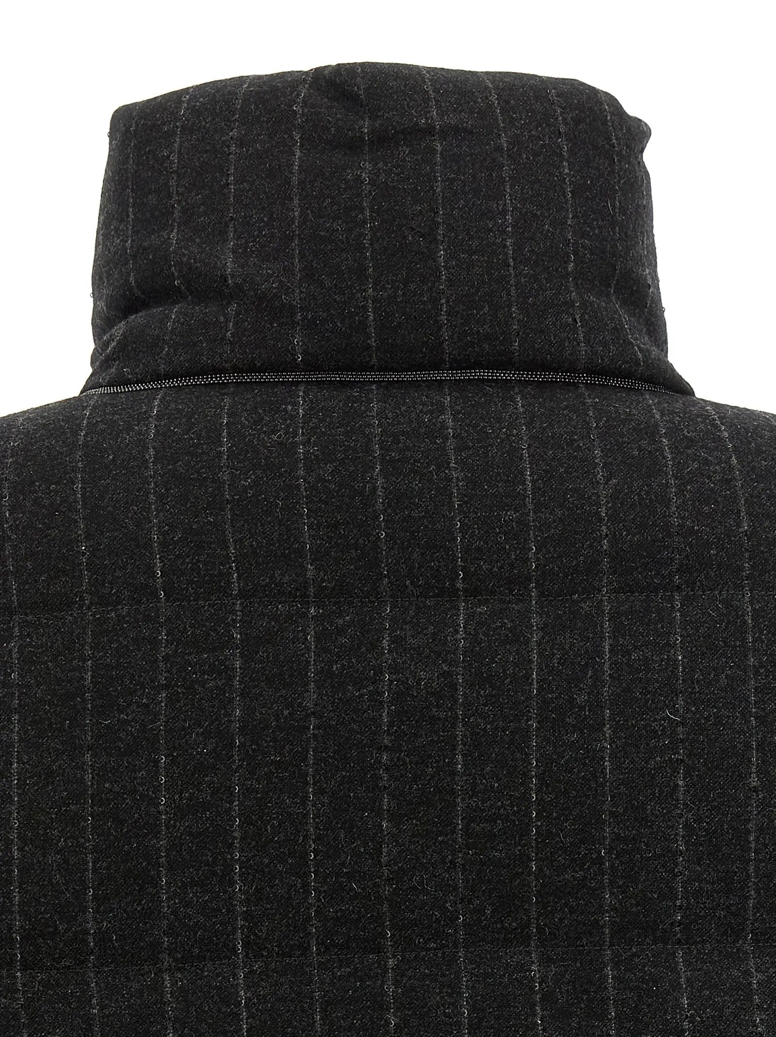 Brunello Cucinelli Gray Virgin Wool Full-Length Jacket