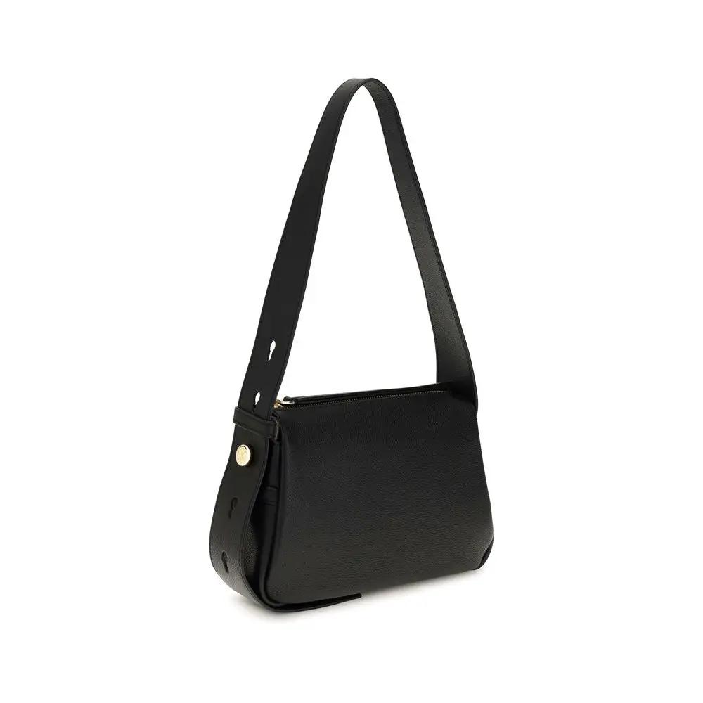 Tory Burch Tory Burch Black Calf Leather Bos Taurus Shoulder Bag
