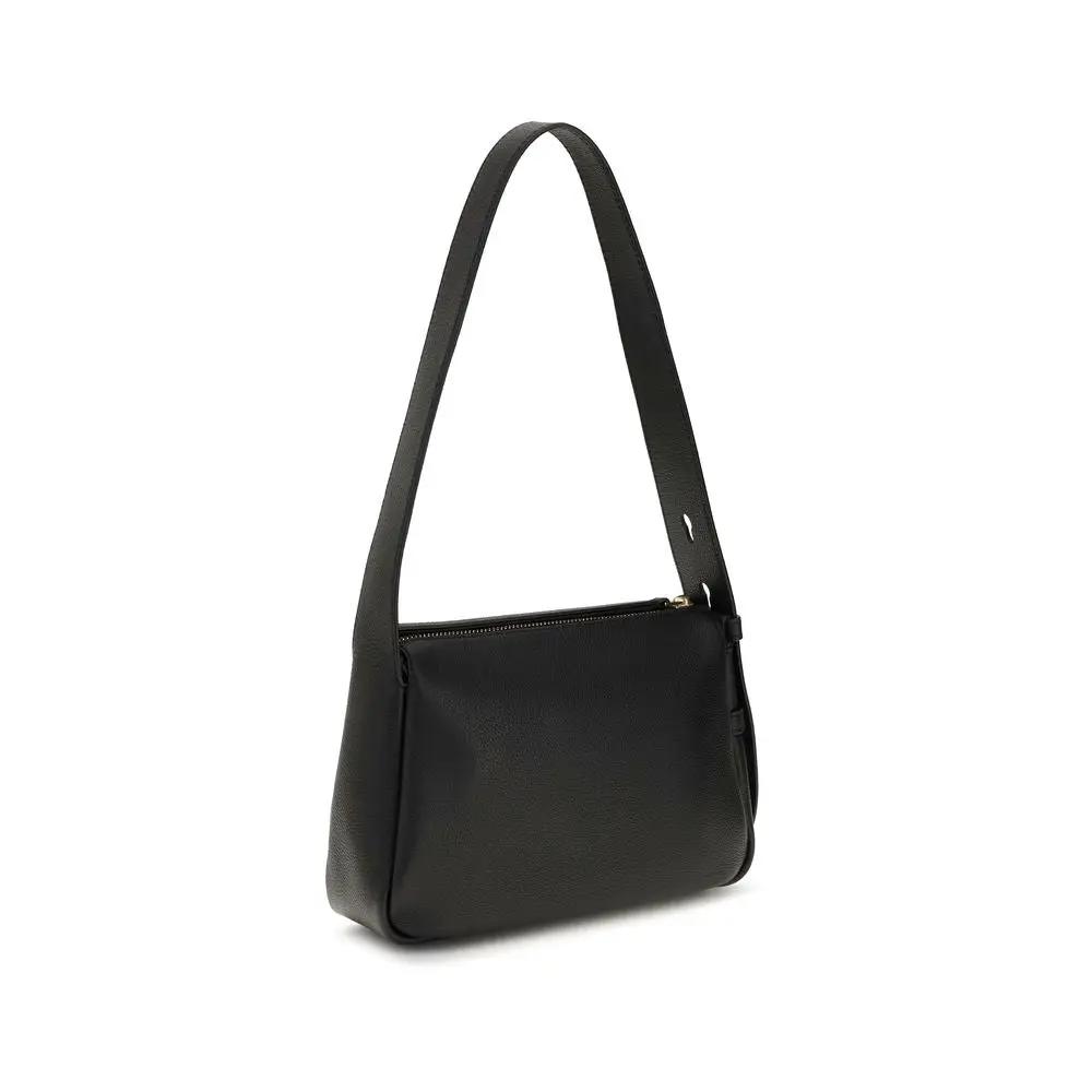 Tory Burch Tory Burch Black Calf Leather Bos Taurus Shoulder Bag